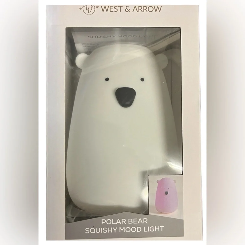 West and Arrow Polar Bear Squishy Mood Light NWT